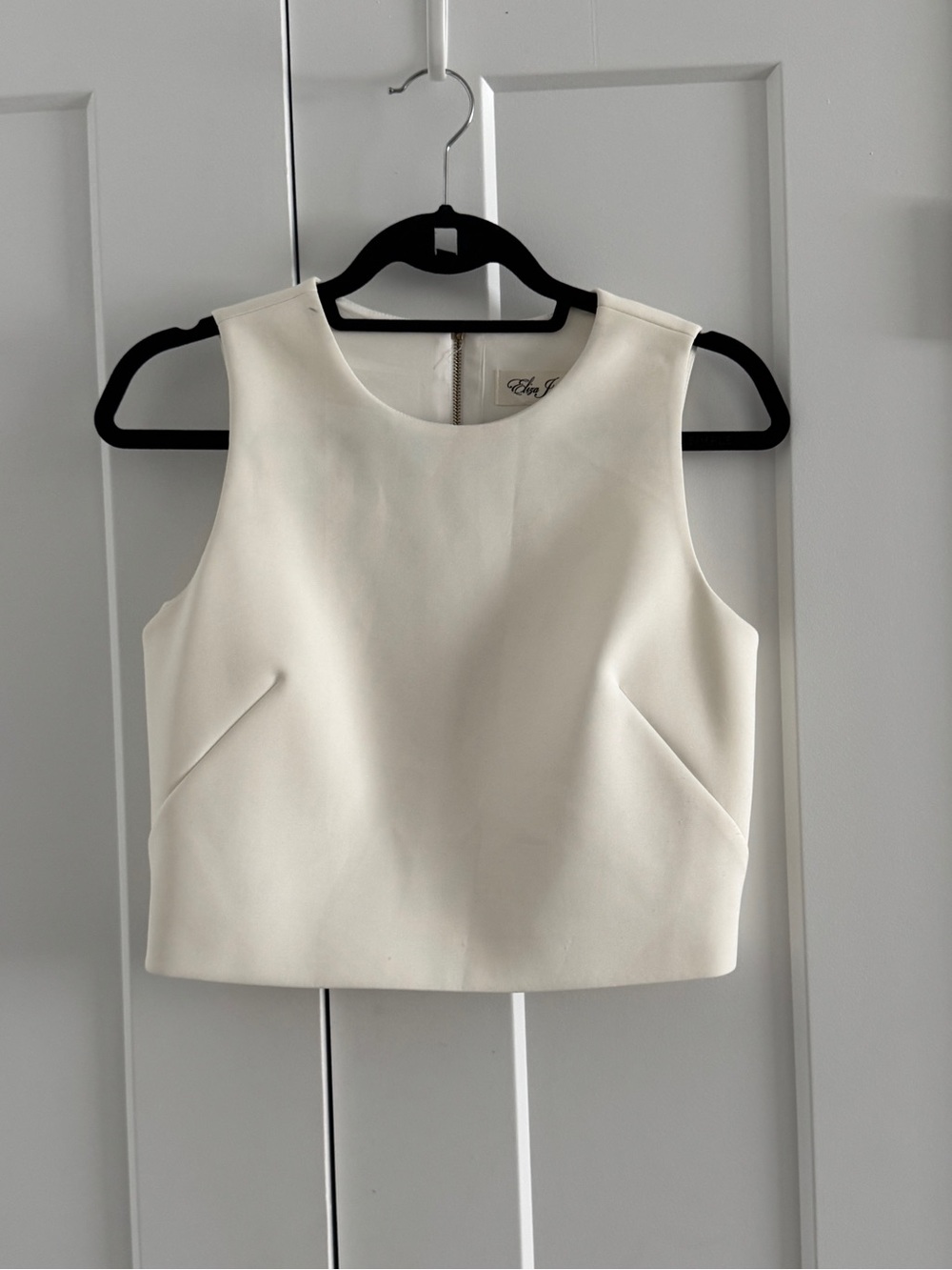 Ivory Sleeveless Crop Top by Eliza J